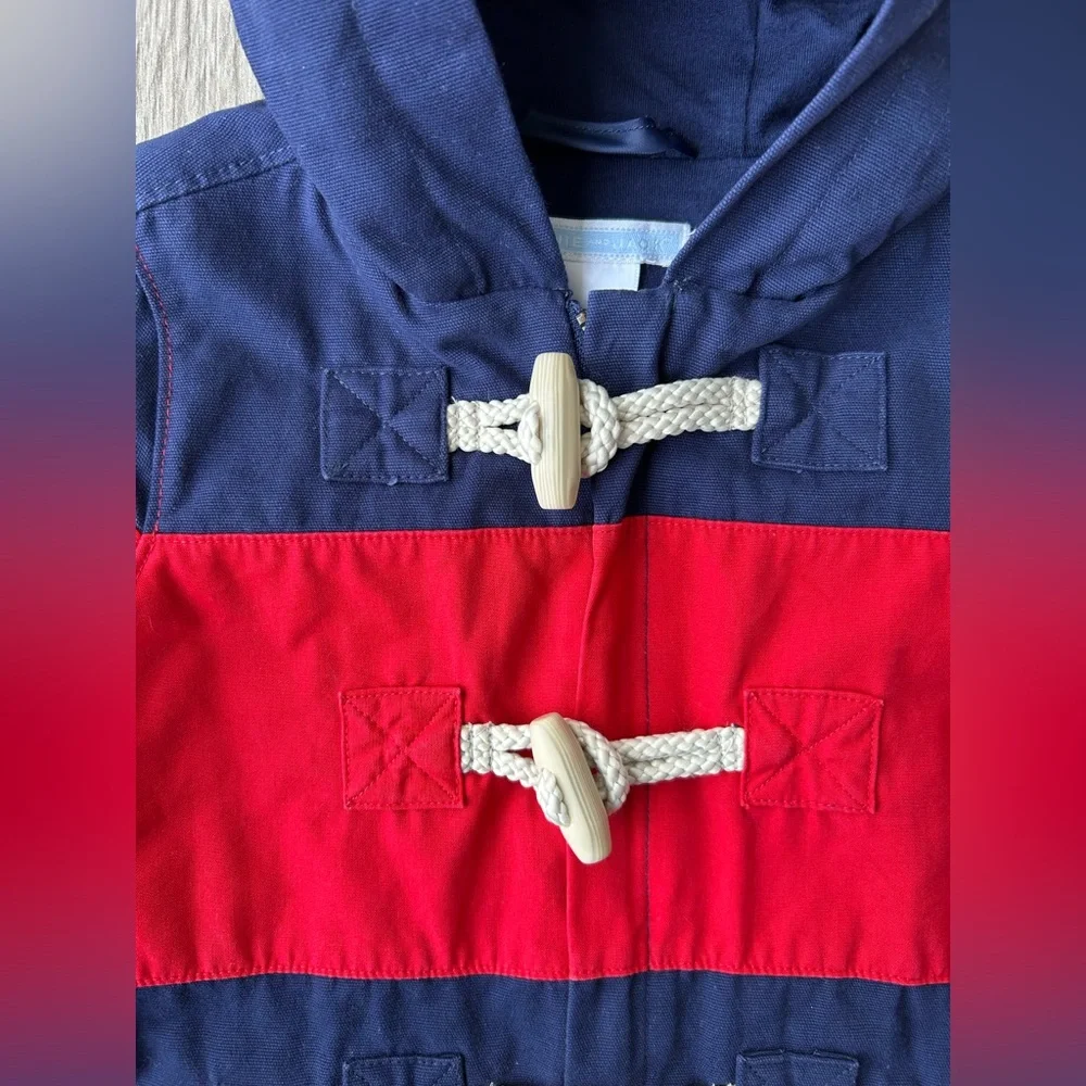 Janie and Jack Baby Boy High Seas Toggle Button Hood Classic Coat Size 12-18 Mo.